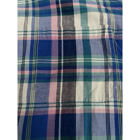 Pendleton Seaside Short Sleeve Button Down Shirt Blue Green Plaid Size XL JBHS - Picture 3 of 9